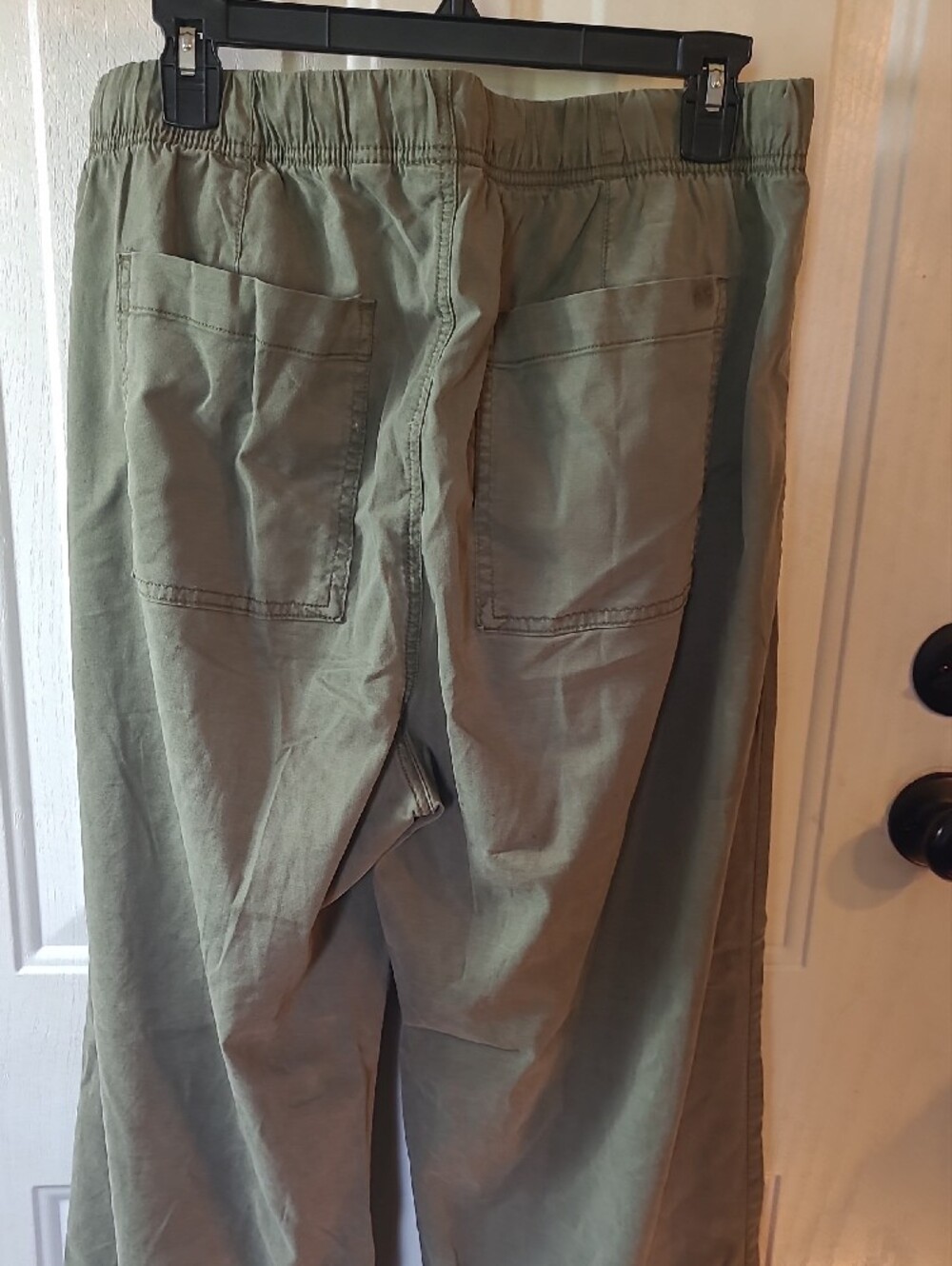 American Eagle Outfitters Olive Wide-Leg Drawstring Pants SZ M - Picture 6 of 15